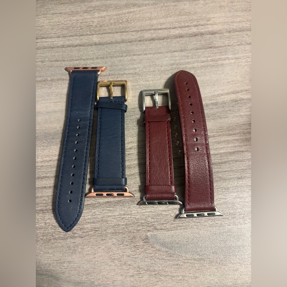 Set of 2 Watch bands /Blue and Burgundy bands for Apple Watch/ fit for 40 mm